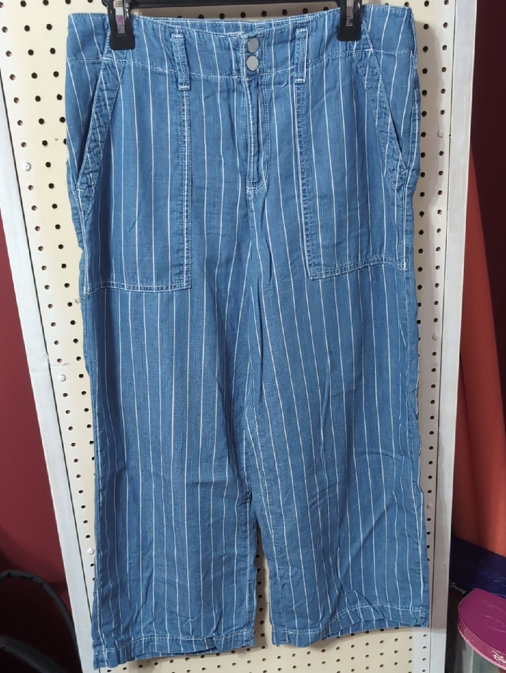 Seven Blue Pinstripe Jeans